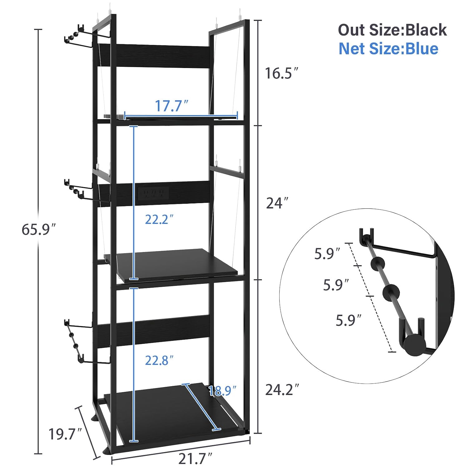 PUNCIA 3-Tier 3D Printer Stand with Filament Storage, Heavy Duty Workbench Rack – Compatible with FDM/SLA, Studio, Workshop, Office Use, Space-Saving Organizer for Multiple Filament Types
