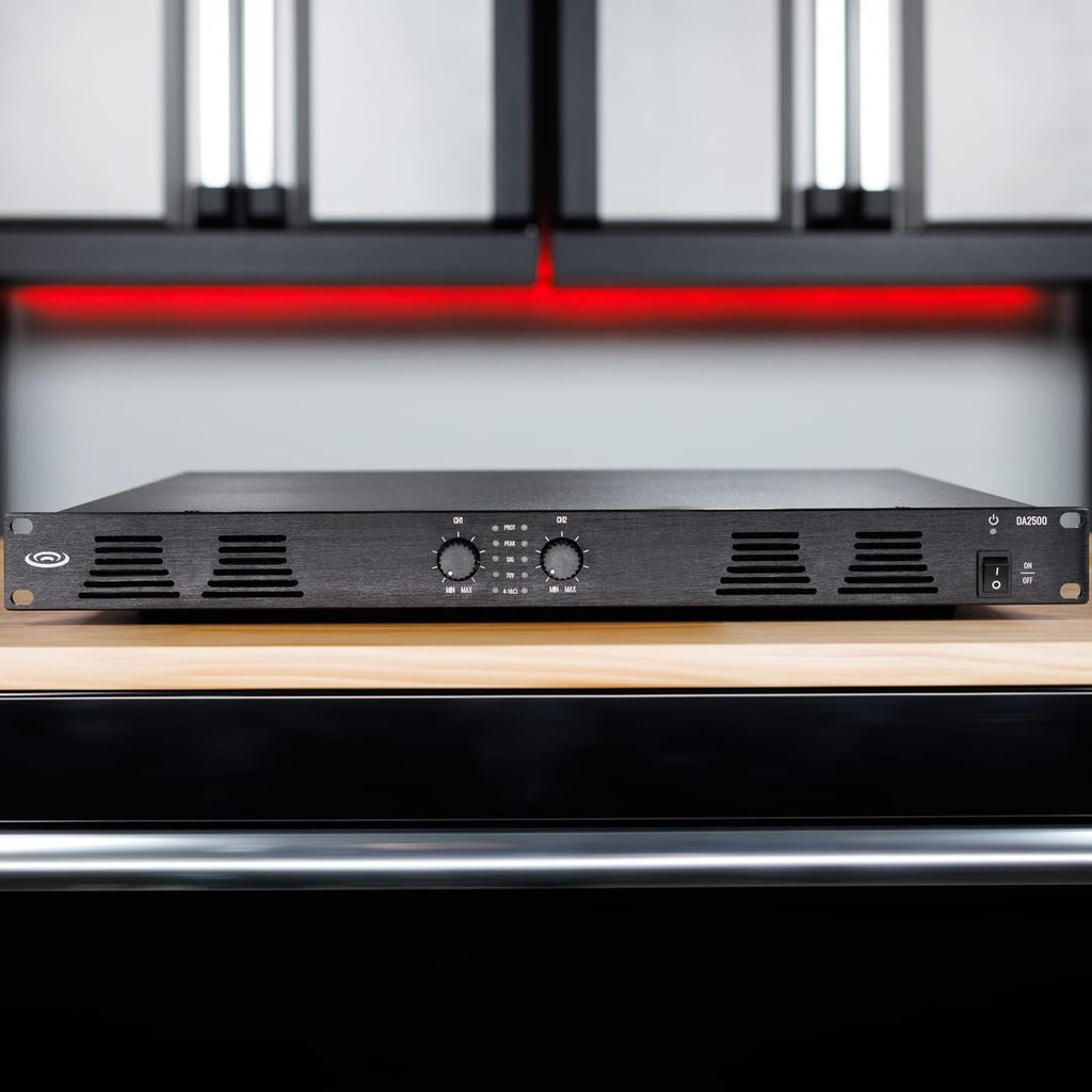 Pure Resonance Audio DA2500 Dual-Impedance 500W Rack Mount Power Amplifier