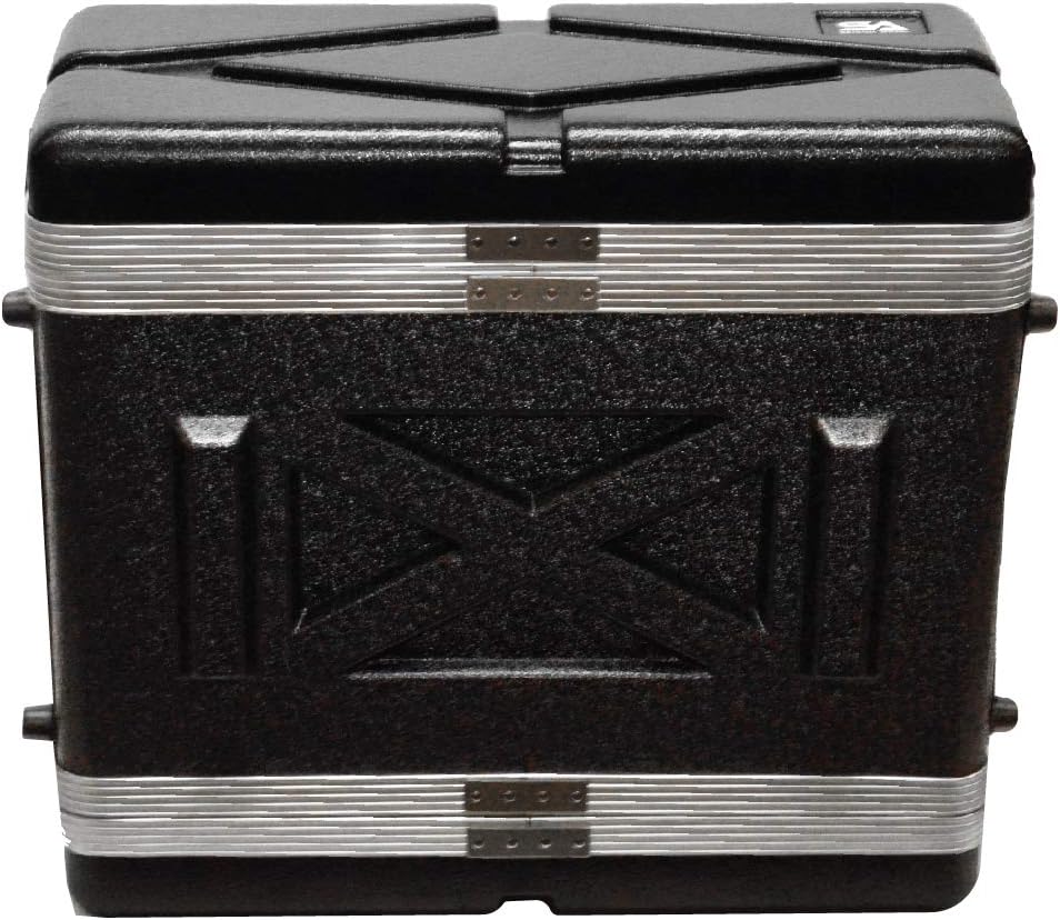 Seismic Audio - SALWR4M - Lightweight 4 Space Mid-Size ABS Rack Case - 4U PA DJ Medium Depth Amp Effects Rack Case