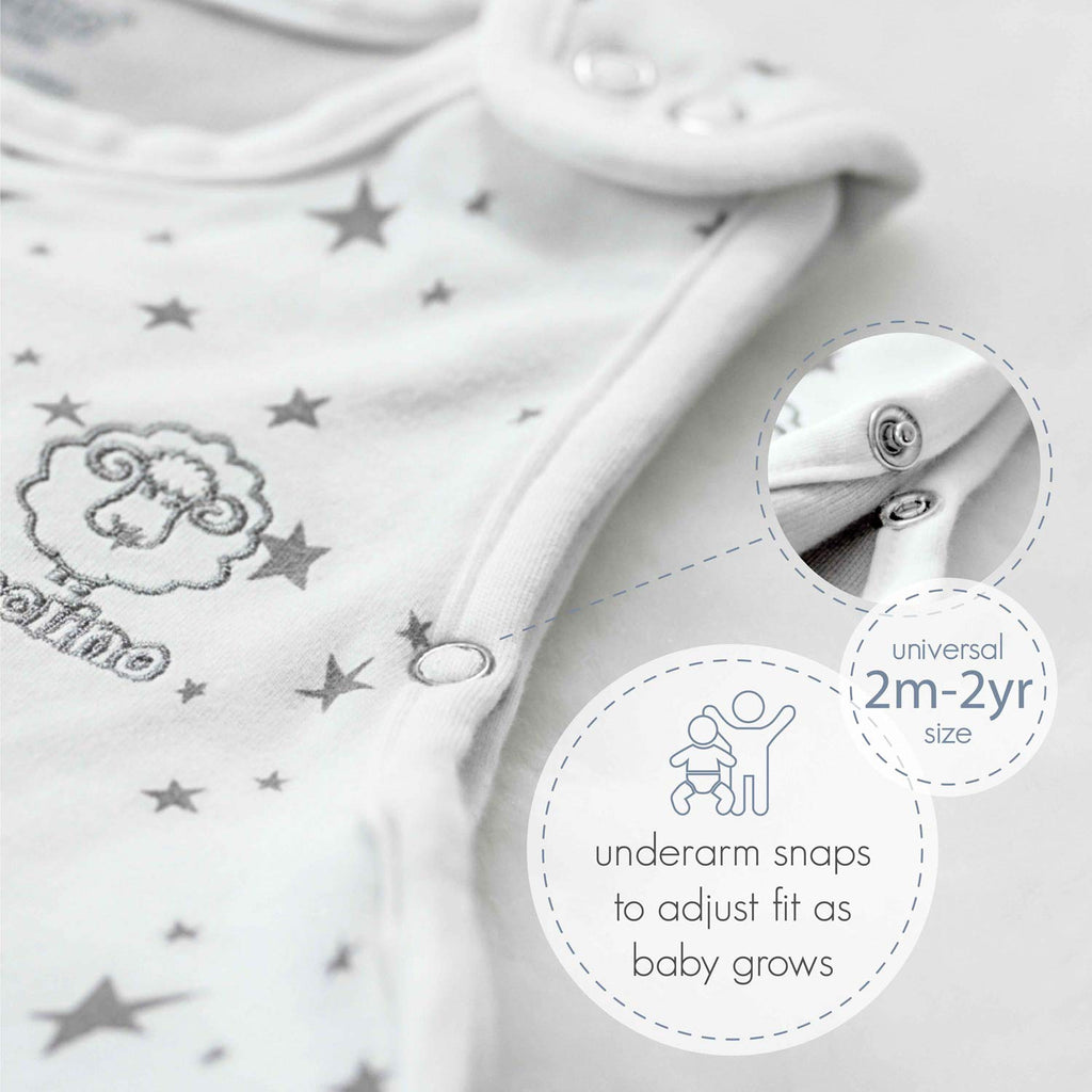 Woolino Merino Wool & Organic Cotton Baby Sleep Sack 2-24 Months – Ultimate 4-Season Baby Sleeping Bag, Universal Size Wearable Blanket, 2-Way Zipper & Adjustable Fit, Year-Round Use - Sun