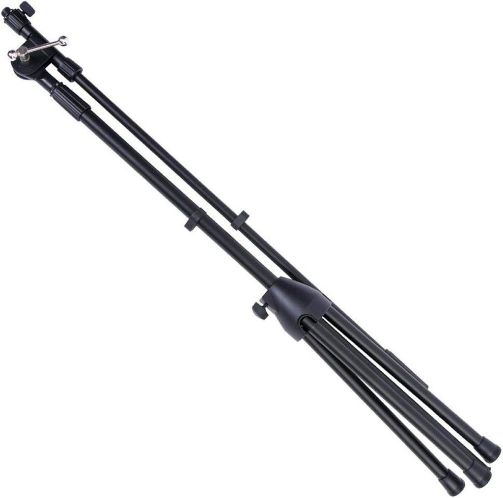 On-Stage MSP7706 Euro Boom 6 Mic Stands w/Travel Bag (For Vocal and Instrument Microphones, Height-Adjustable, Rugged, Lightweight, Steel, Standard Threading, Folding Tripod, Durable, Black)