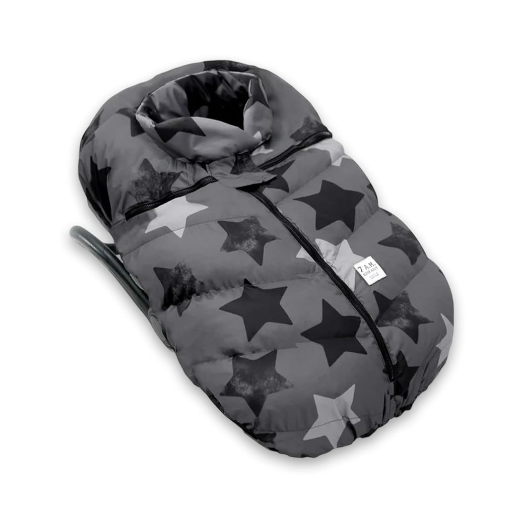 7AM Enfant Car Seat Covers - Cocoon Baby Cover for Boys & Girls, Rain & Snow Repellent, Breathable Windproof, Center Zipper, Universal Fit for Infant Car Seat (0-12M) (Stella)