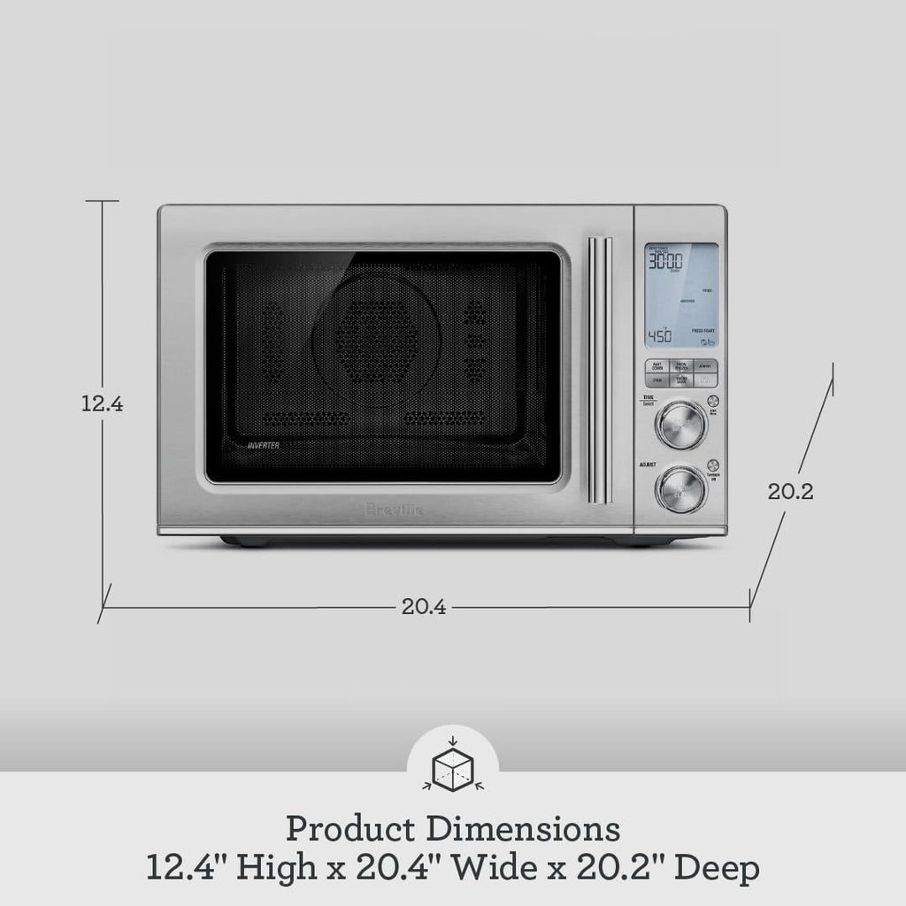 Breville BMO870BSS Combi Wave 3-in-1 Microwave, Air Fryer and Convection Oven, Brushed Stainless Steel