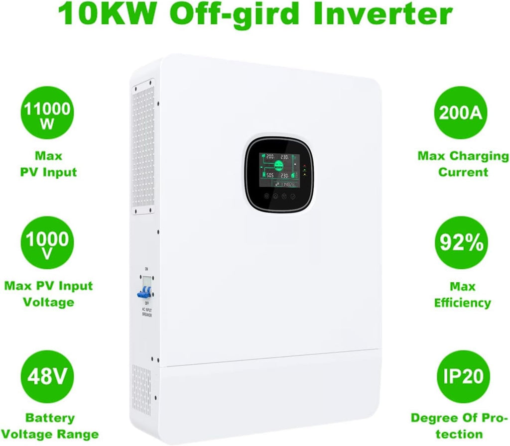 30KW Off Grid Solar System Complete Kit 120KWH Kit Home Solar Power System Complete Kit with 60PCS*550W Solar Panels, 3Sets 48V 10KW Off Grid Inverter, 6Sets 20KWH 51.2V 410Ah LiFeP04 Battery