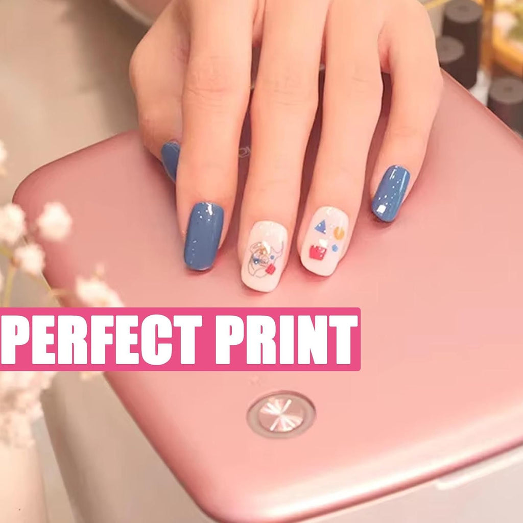 Nail Printer Nail Art Machine,Portable 3D Fingernail Printer Machine 2026 New,1000+ Designs,DIY Nail Printer Control Through Mobile App for Home Salon,Cute Girls Women Gift-English Instruction Manual