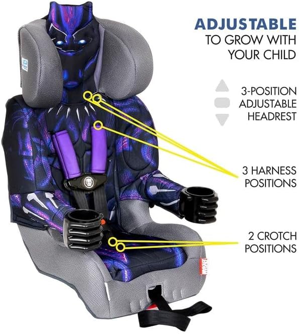 KidsEmbrace 2-in-1 Car Seat | Forward-Facing Harness (26.5–65 lbs) & Booster Mode (40–100 lbs) | Latch | Premium Fit with Multi-Position Headrest, Harness & Recline