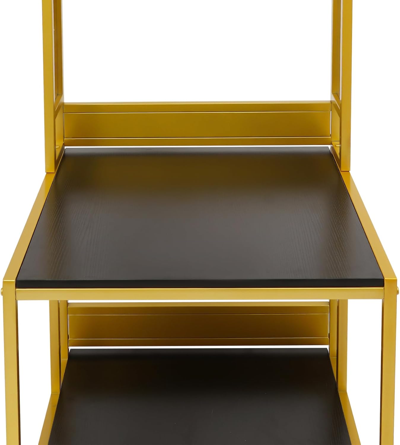 3D Printer Stand with Filament Storage, 3D Printer Filament Storage Rack, Rolling Printers Cart, Heavy Duty Mobile Printer Table with Wheels for Workshop Studio Office - Gold
