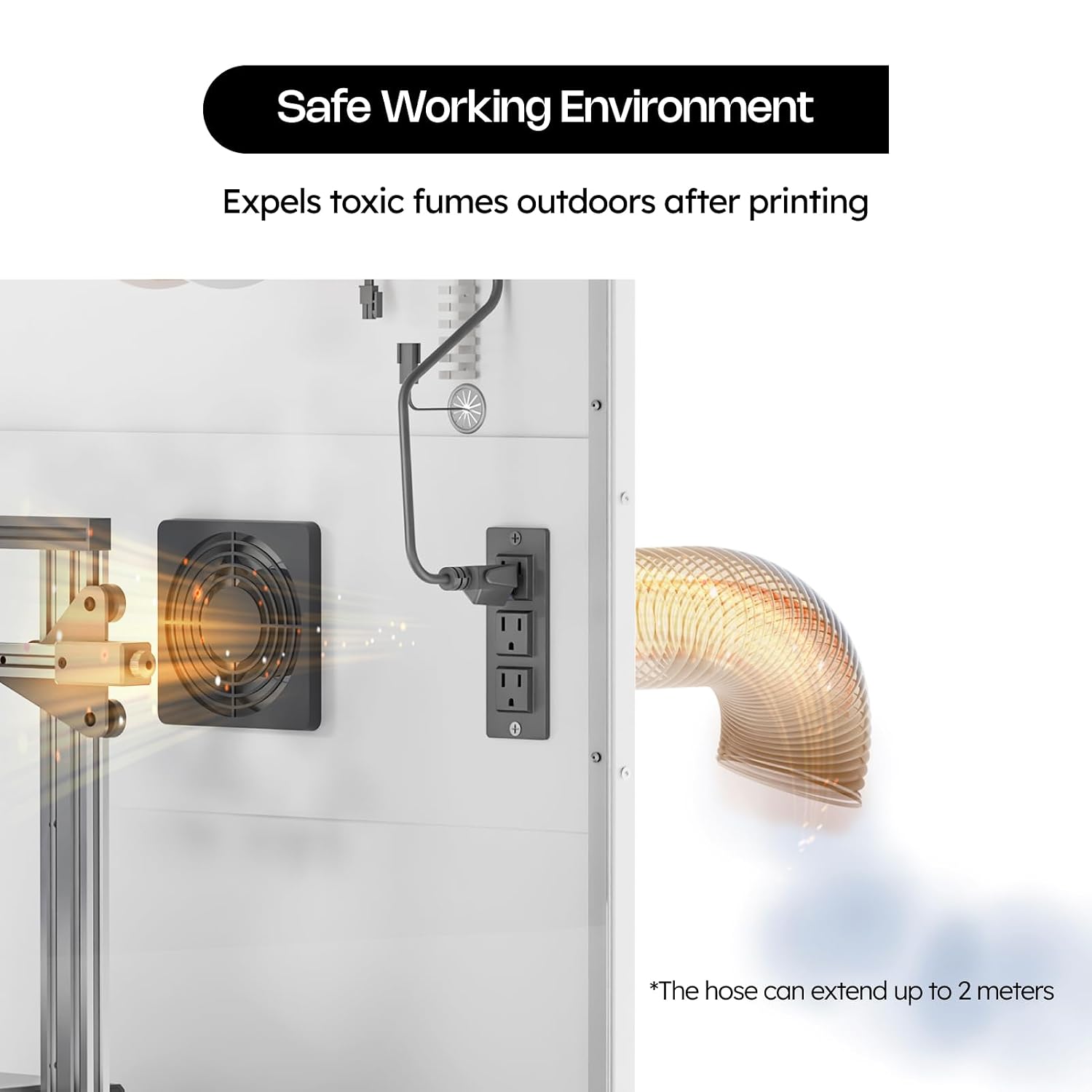 Crafit 3D Printer Cabinet, 3D Printer Enclosure with Ventilation, Thermo-Hygrometer and LED Light, Effectively Noise Reduction, Fits 3D Printers Up to 23''W x 22.4''D x 25.4''H
