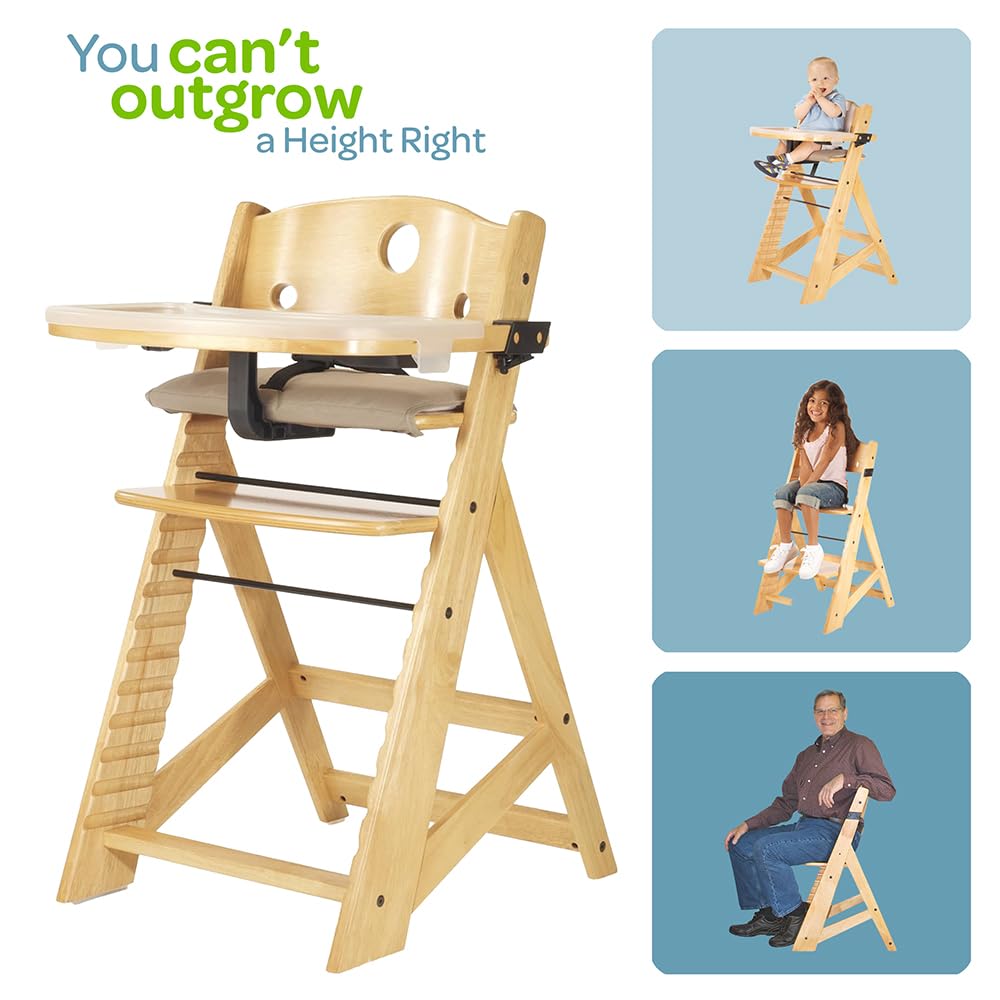 Keekaroo Height Right High Chair with Tray, Natural