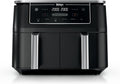 Ninja Foodi Air Fryer | 6-in-1 with 10-QT DualZone Baskets | Smart Finish to Cook 2 Foods at Once | Air Fry, Broil, Roast, Dehydrate, Keep Warm & Bake | 450° F |XL Capacity | Black | DZ302