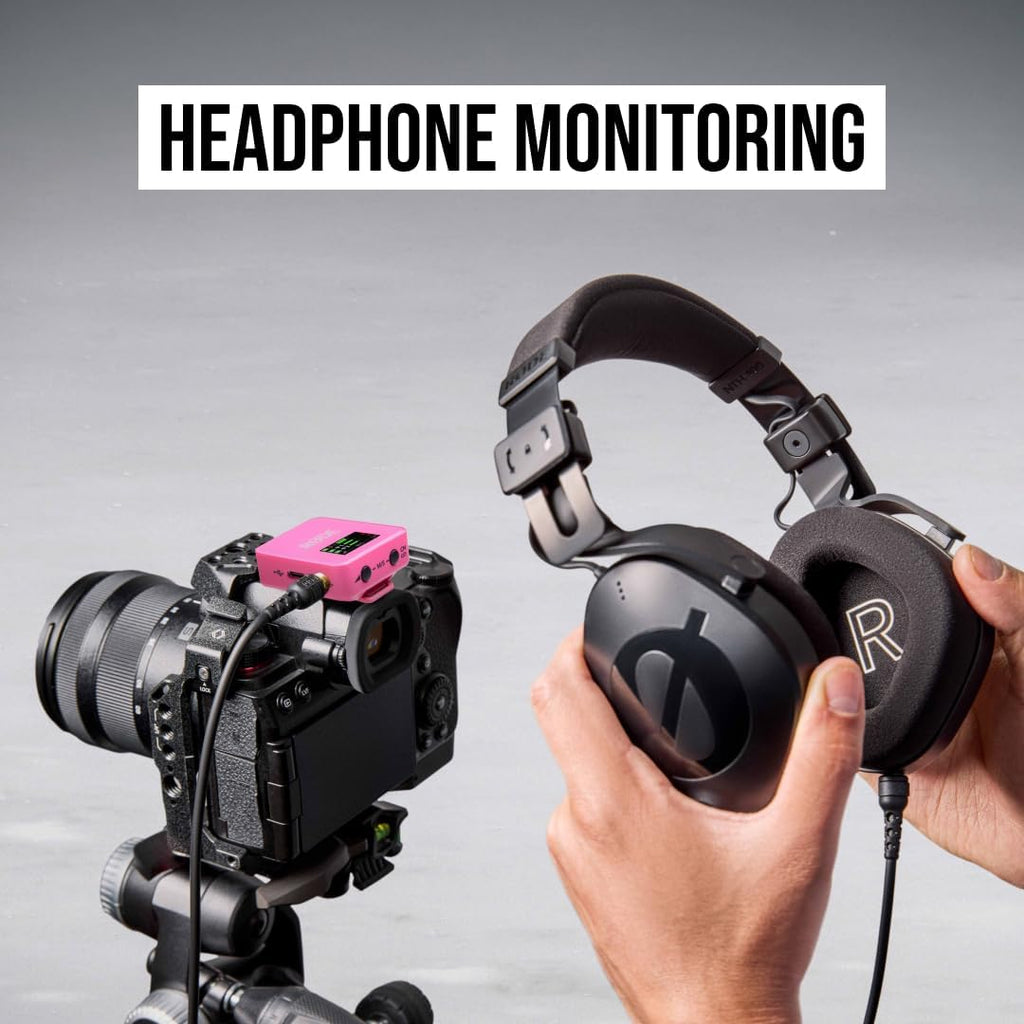 RØDE Wireless GO (Gen 3) – Compact Wireless Mic – Pristine Audio, 32-bit Float Recording, Automatic Level Control, for Phones, Cameras and Computers (Pink)