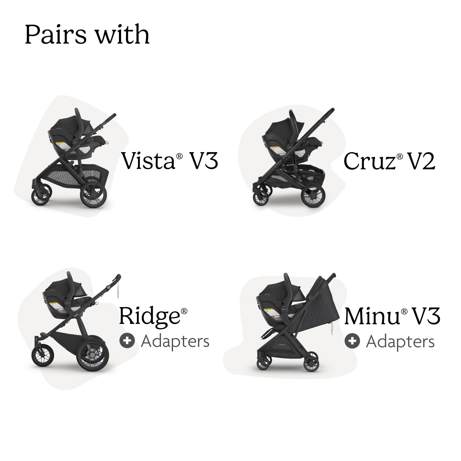 UPPAbaby Mesa V3 Infant Car Seat - Easy Installation + SmartSecure Technology - Attaches to Stroller | Base + Infant Insert Included - Savannah (Grey Mélange)