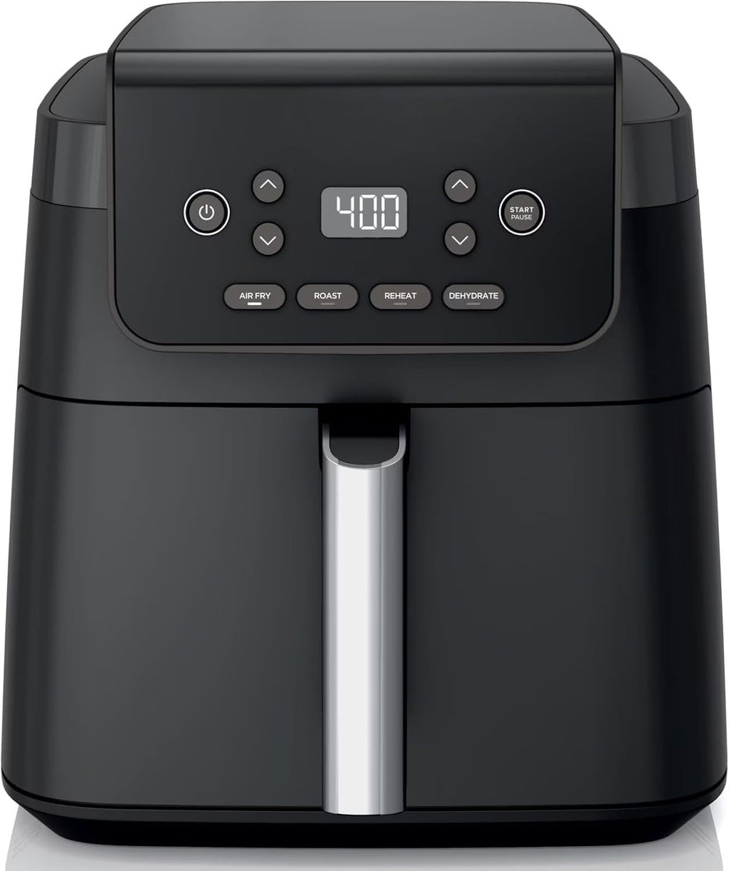 Pro XL Air Fryer, 6.5 Quart Family Size for Quick Meals, 4-in-1 Functions: Air Fry, Roast, Bake, Reheat, with Nonstick Dishwasher-Safe Basket (Black)