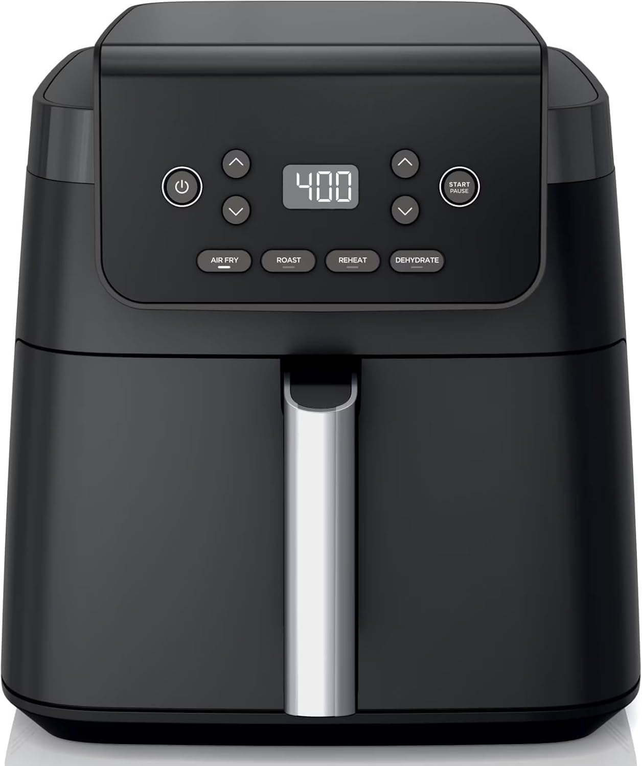 Pro XL Air Fryer, 6.5 Quart Family Size for Quick Meals, 4-in-1 Functions: Air Fry, Roast, Bake, Reheat, with Nonstick Dishwasher-Safe Basket (Black)