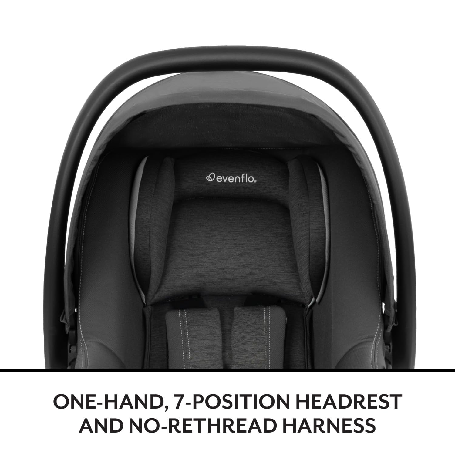 Evenflo LiteMax NXT Rear-Facing Lightweight Preemie and Infant Car Seat 3-30lbs. with SensorSafe. Easy Install with Base (Anchor Gray)