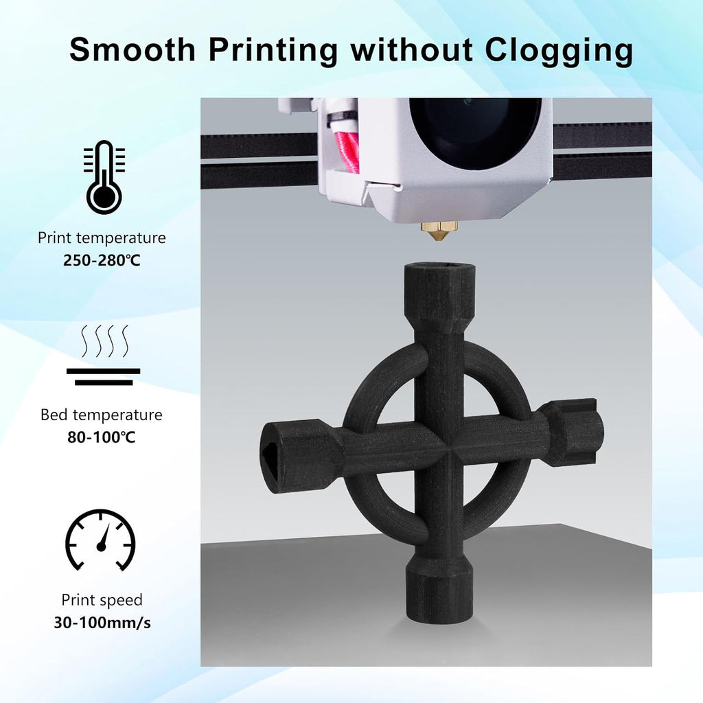 IEMAI PC-CF 3D Printer Filament 1.75mm Bundle 5KG, Matte Black Carbon Fiber Reinforced Polycarbonate with Superior Strength & Rigidity, Impact & High-Temperature Resistant