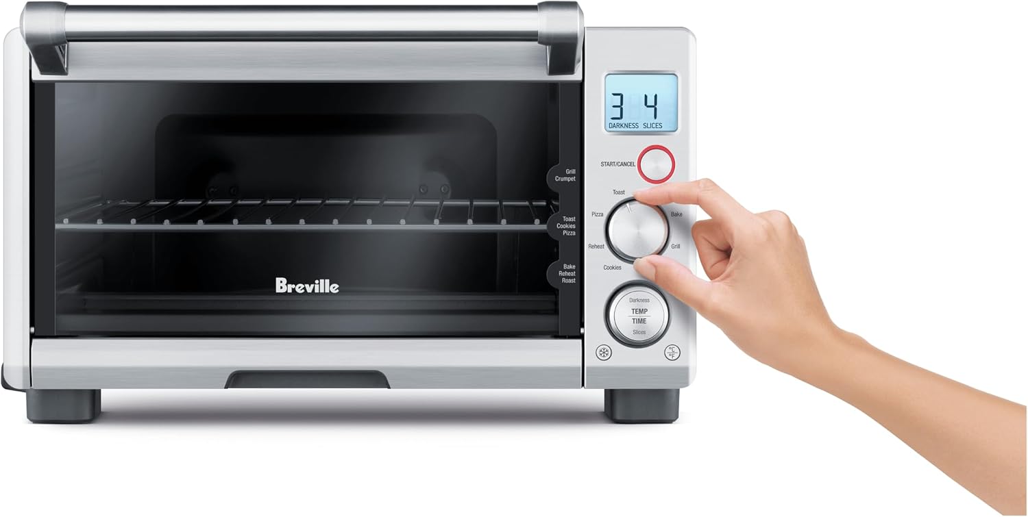 Breville BOV650XL Compact Smart Oven and Countertop Toaster, Small, Brushed Stainless Steel