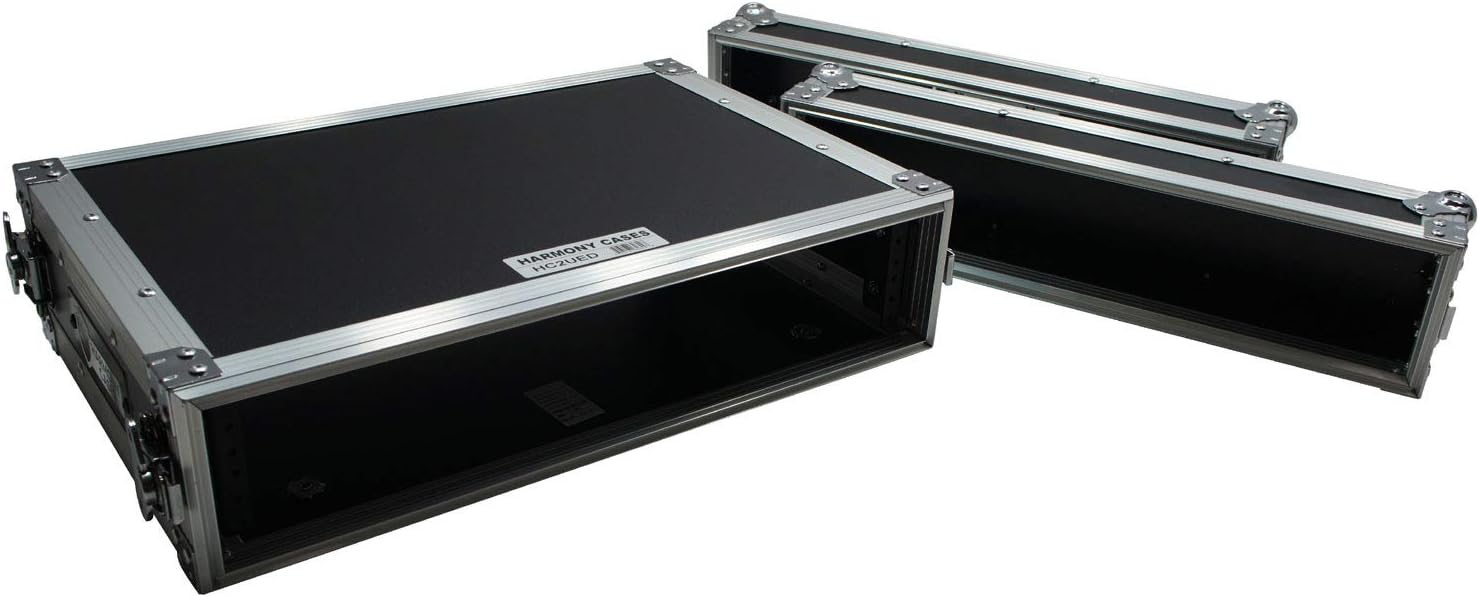 Harmony Audio Cases HC2UED Pro DJ Flight 2U FX Effect 16' Depth Road Vertical Case