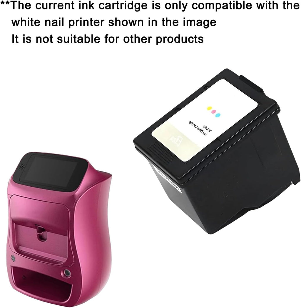 Long-Lasting Replacement Ink Cartridge for Nail Printer, 3D Color Ink Cartridge with HD Painting for 800 Nails, for Nail Art Studios and Girls' Home Nail Care Pinkinkcartridge