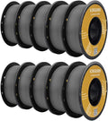 Kingroon PETG 3D Printer Filament, 10 Rolls, Dimensional Accuracy +/- 0.03 mm, 10kg Spool(22lbs), 1.75 mm, Gray