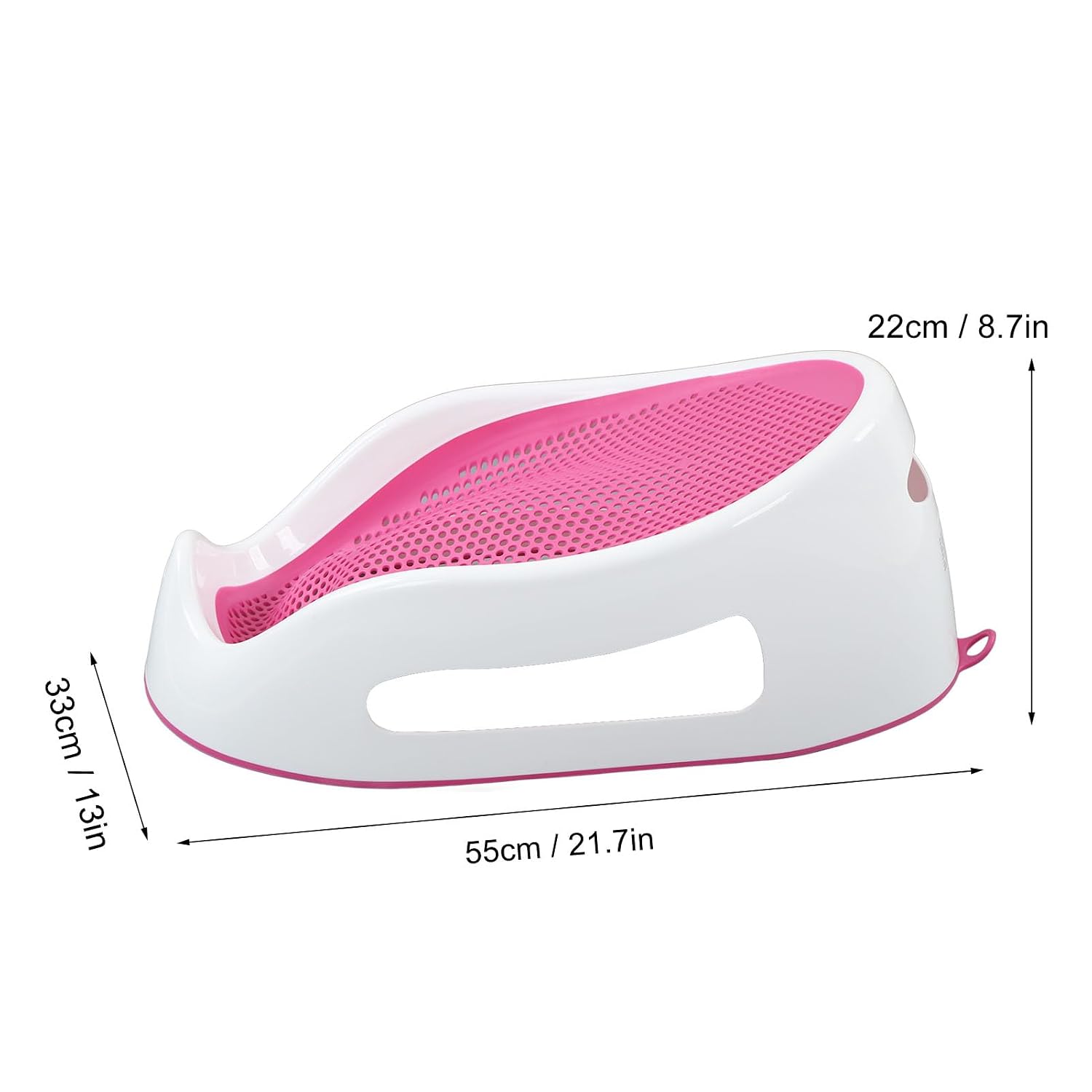 Summer Clean Rinse Baby Bather, Bath Support for Use on The Counter, in The Sink or in The Bathtub, TPE Soft Silicone Baby Bath Seat, Use from Birth Until Sitting Up ()
