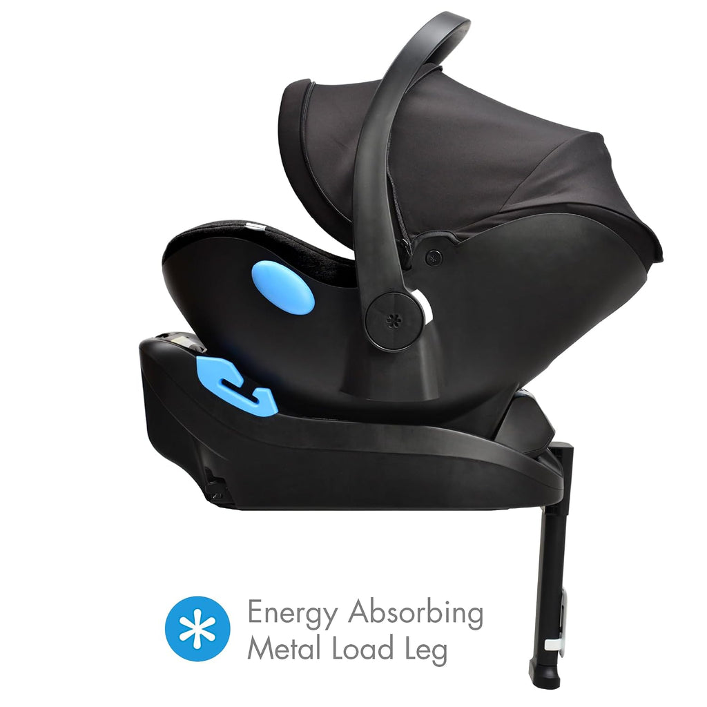 Clek Liing Infant Car Seat with Adjustable Load Leg, Compact, Lightweight Design, 7 Recline Positions, Easy-to-Use Rigid Latch, and Flame Retardant-Free (Railroad Ziip)