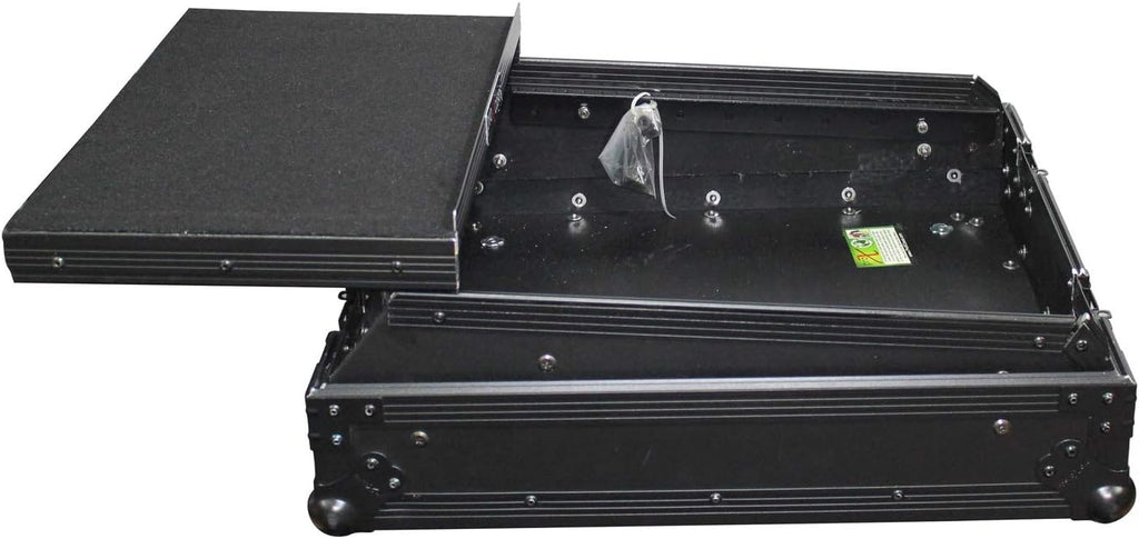 ProX 10U Top Mount 19' Slanted Black on Black Mixer Case - XS-19MIXLTBL
