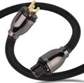 TODN Hi-end Power Cable for Audiophile, HiFi Audio Power Cord with O-C-C Cores, Pure Copper Shell, 24K Gold-Plated US Plug, Φ17.5mm, 10ft/3m