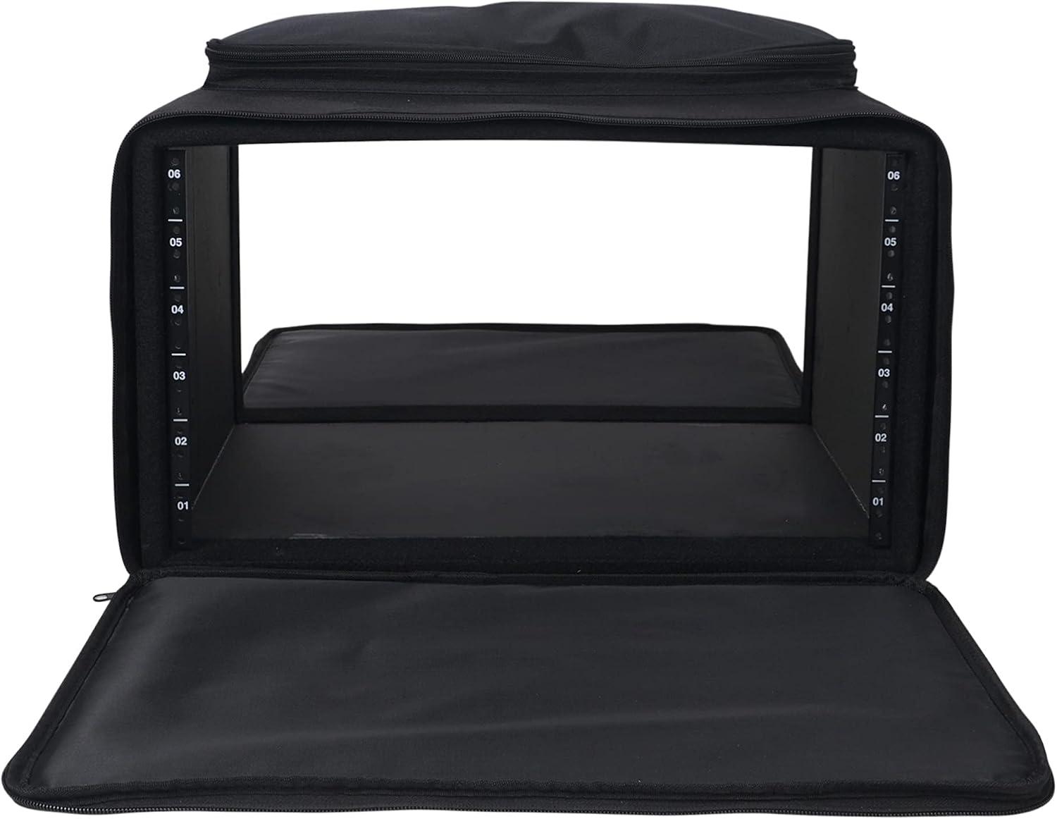 Sound Town Portable 6U Rack Bag, Soft Rack Case with 14' Rackable Depth, Plywood Rack Frame, Shoulder Strap, Accessory Pocket (STRB-616B)