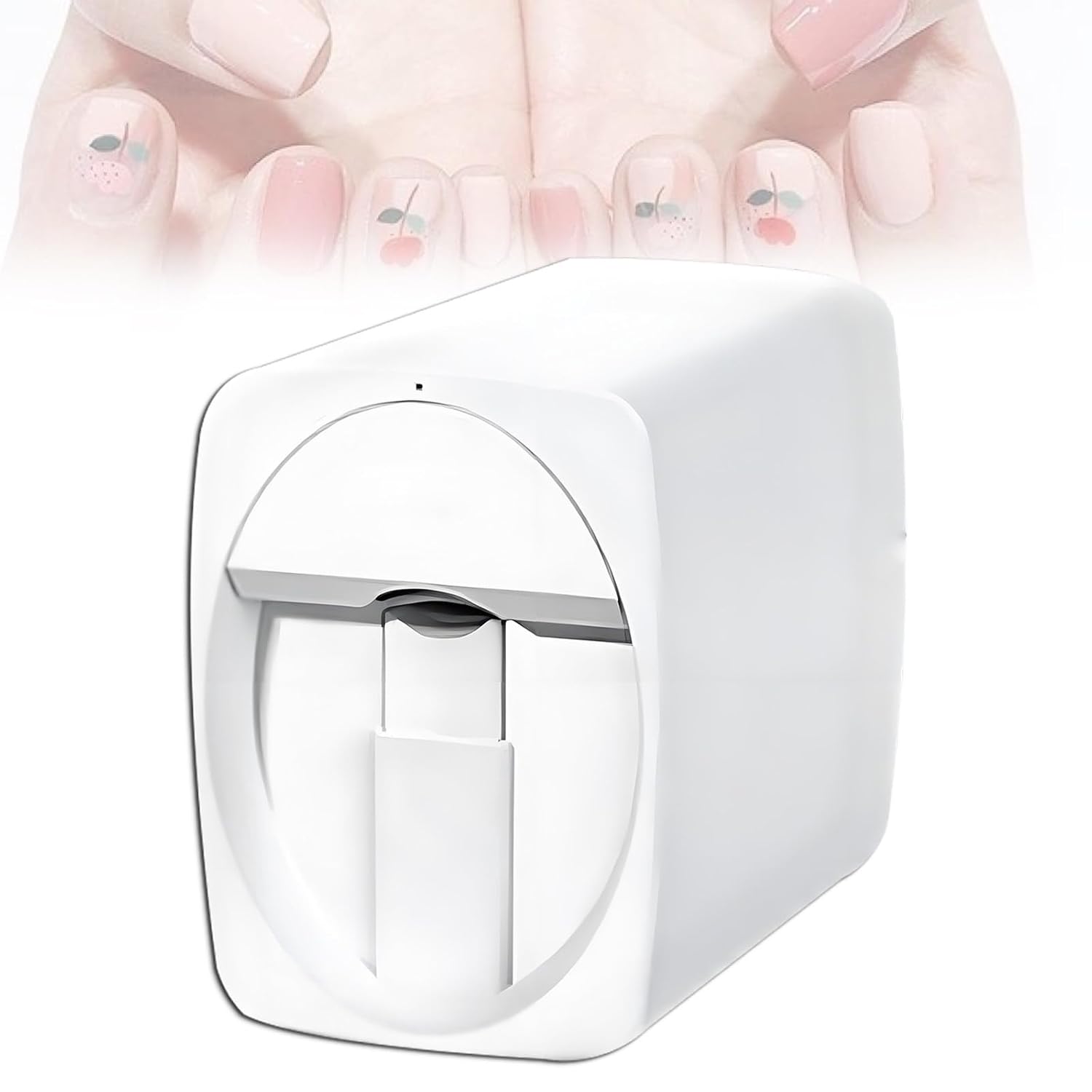 3D Nail Printer for Kids Beginners Safe Portable Device Salon-Grade Mobile Nail Printer,30s Fun Painting, 1000+ Cartoon Designs,with 2 Ink Cartridges, Each Cartridge Can Print 300 Nails A