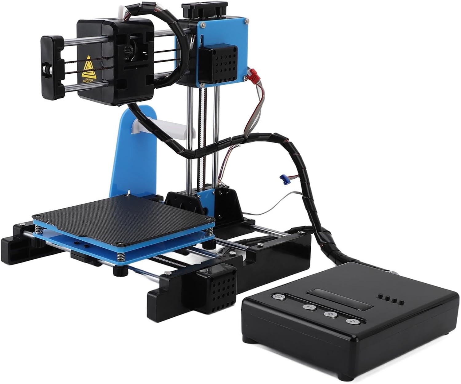 Small 3D Printer with Detachable Magnetic Platform, Open Frame, 230°C Direct Extruder, 1.75mm PLA Filament, for DIY Enthusiasts, Print Size 100x100x100mm (US)