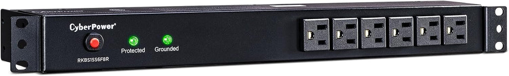CyberPower RKBS15S6F8R Rackbar Surge Protector, 120V/15A, 14 Outlets, 15 Foot Power Cord, 1U Rackmount, UL Listed