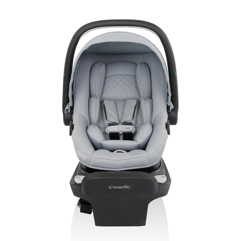 Evenflo Revolve180 LiteMax NXT Rotating Rear-Facing Lightweight Preemie and Infant Car Seat 3-30lbs. with SensorySoothe. Easy Install with Base (Quartz)