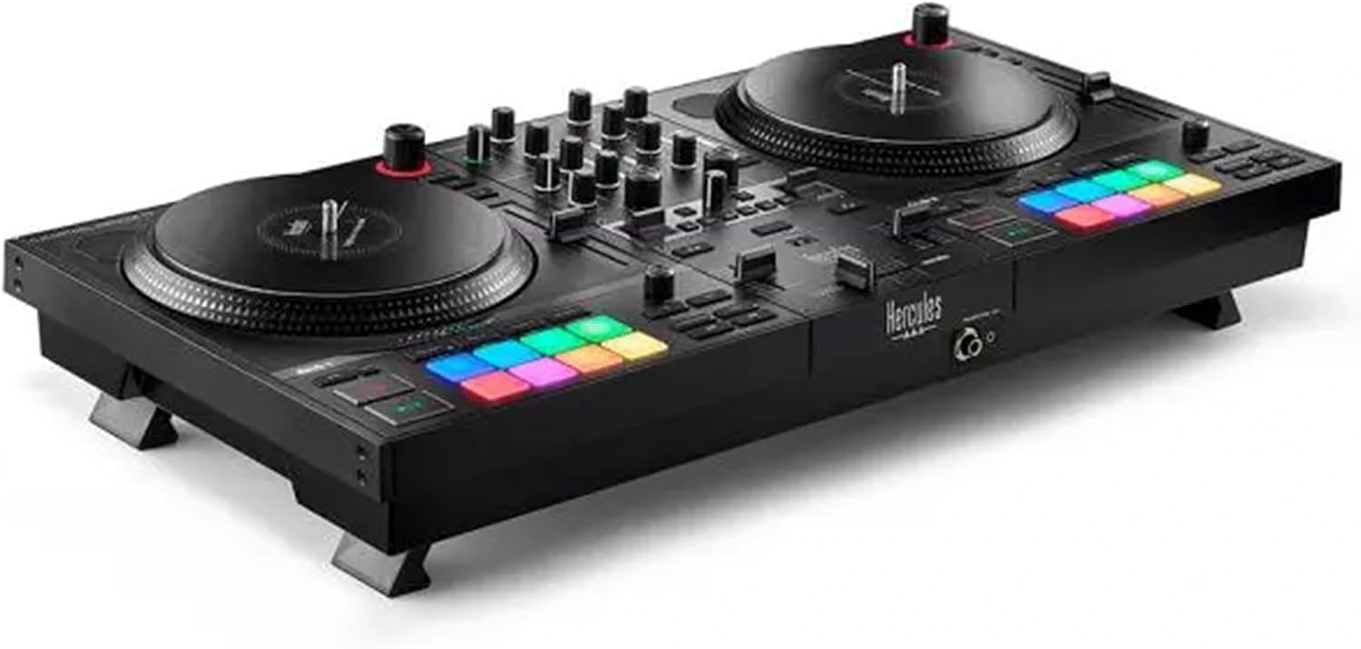 Hercules DJControl Inpulse T7 2-Channel DJ Controller Bundle with TRS Cable, MIDI Cable, and Austin Bazaar Polishing Cloth