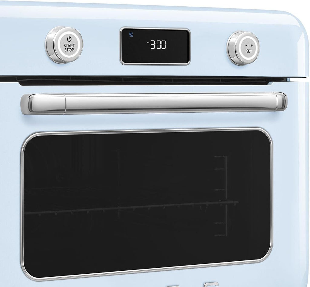 SMEG COF01Countertop Combi Oven - Multi-Function Grill, Air Fry, Steam, Bake, Convection, Defrost, and Warm, 10 Cooking Functions - Made In Italy (Pastel Blue)