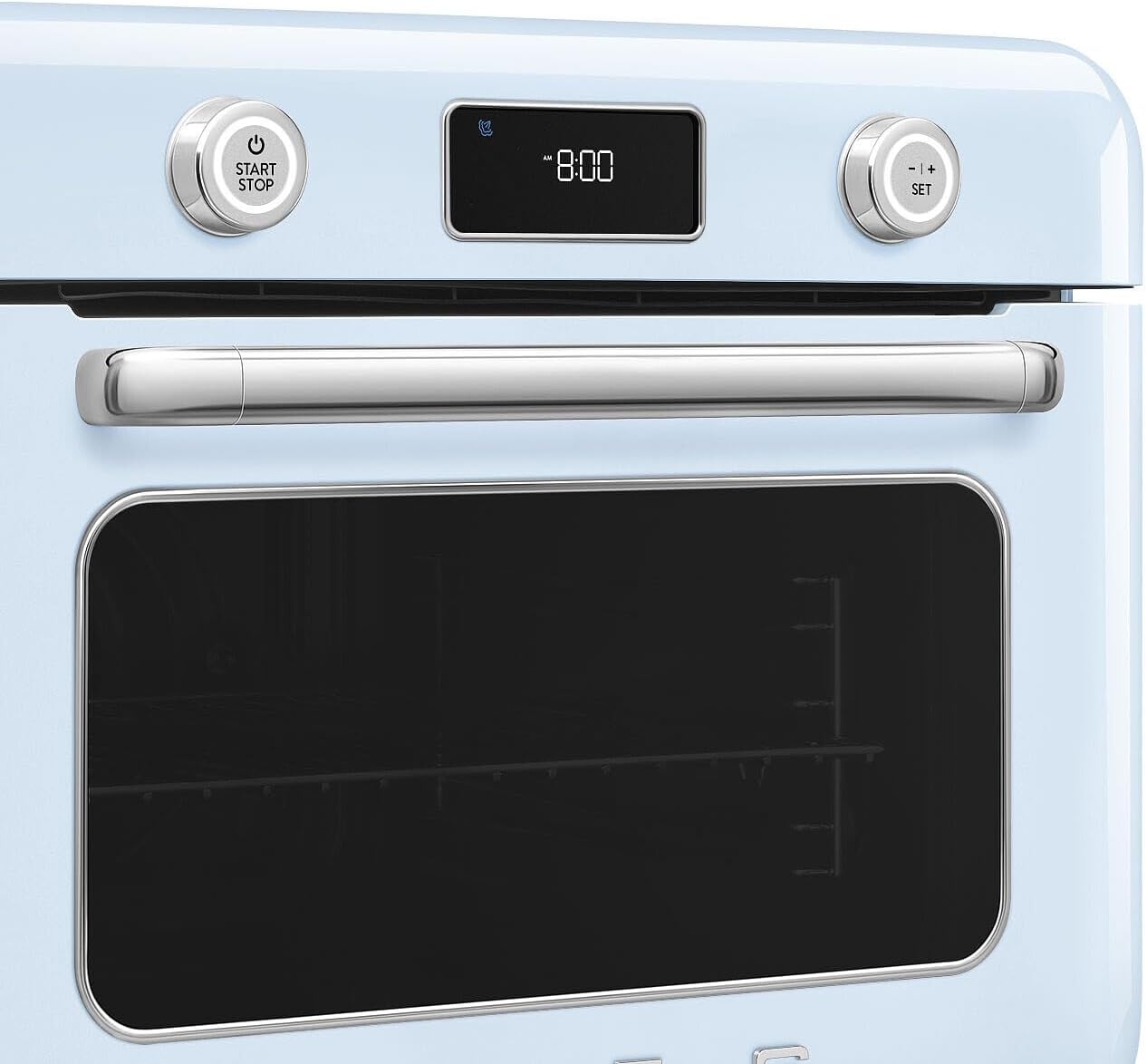 SMEG COF01Countertop Combi Oven - Multi-Function Grill, Air Fry, Steam, Bake, Convection, Defrost, and Warm, 10 Cooking Functions - Made In Italy (Pastel Blue)