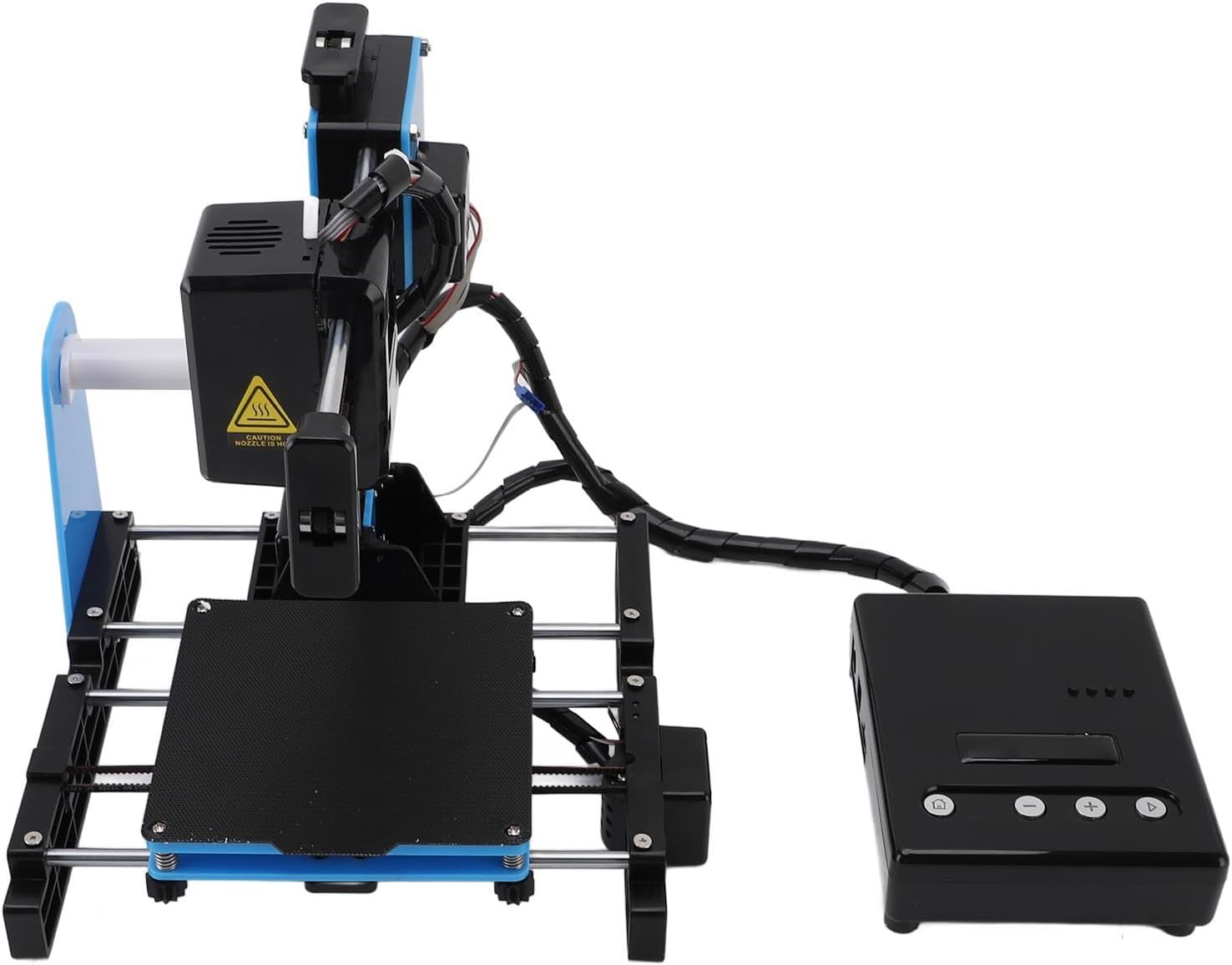 Gonetre 3D Printer for Kids Beginners One Press High Speed High Frequency Printing Machine DIY Compact Desktop Design Lightweight PLA Filament 100x100x100mm Printing Size (Black)