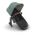 UPPAbaby RumbleSeat V3 Second Lower Seat - Compatible with Vista V2 and Vista V3 - All-Weather Seat + Magnetic Buckle – Adapters Included - Gwen (Green Mélange/Carbon Frame/Saddle Leather)