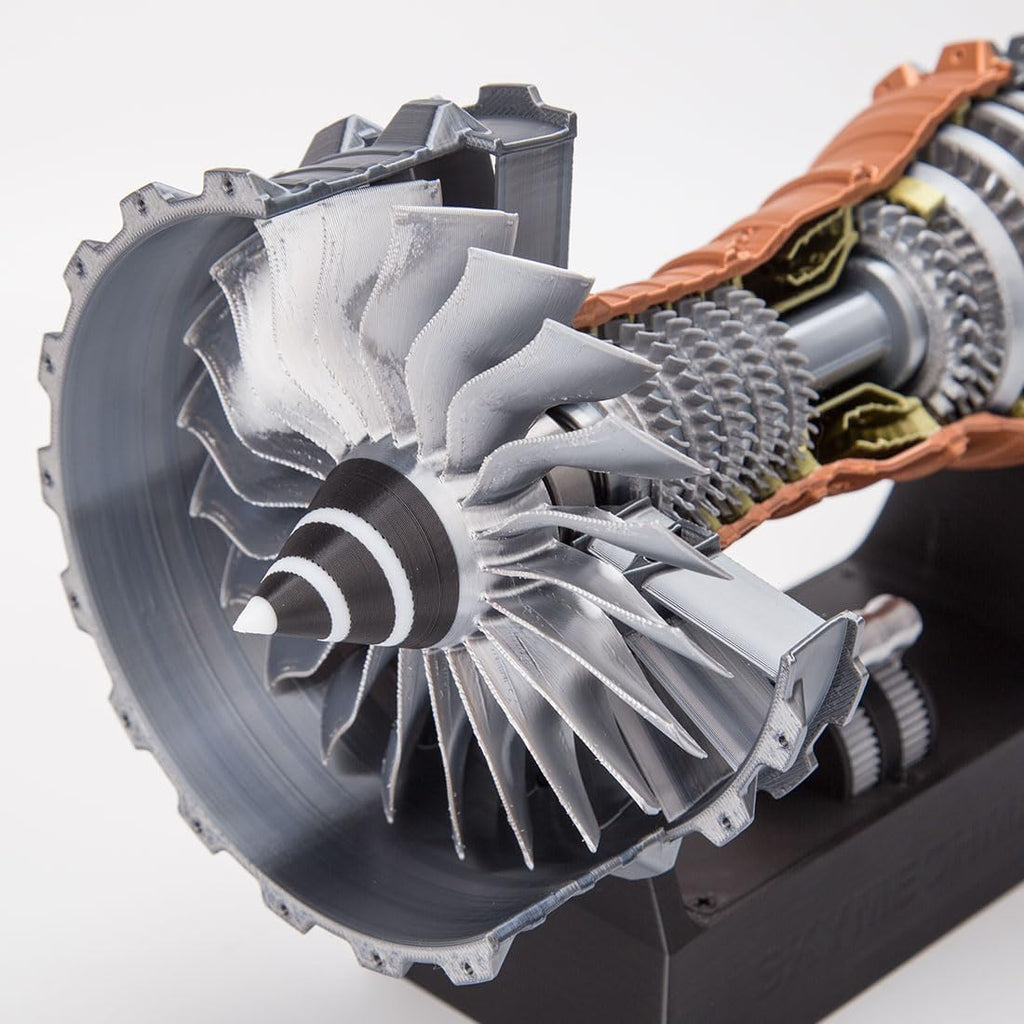 TR900 Turbofan Jet Engine Model-3D Printer Aircraft Engine Kit-1:20 Adjustable Speed Turbojet Engine Model-Mechanical Science Education Toy-Aviation Enthusiast Gift