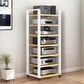 7-Tier Heavy Duty Audio Component Rack 140cm Tall - HiFi Amplifier Rack/Audio-Video Shelving - CD Record Player Stereo Receiver AV Equipment Cabinet Display Stand,B