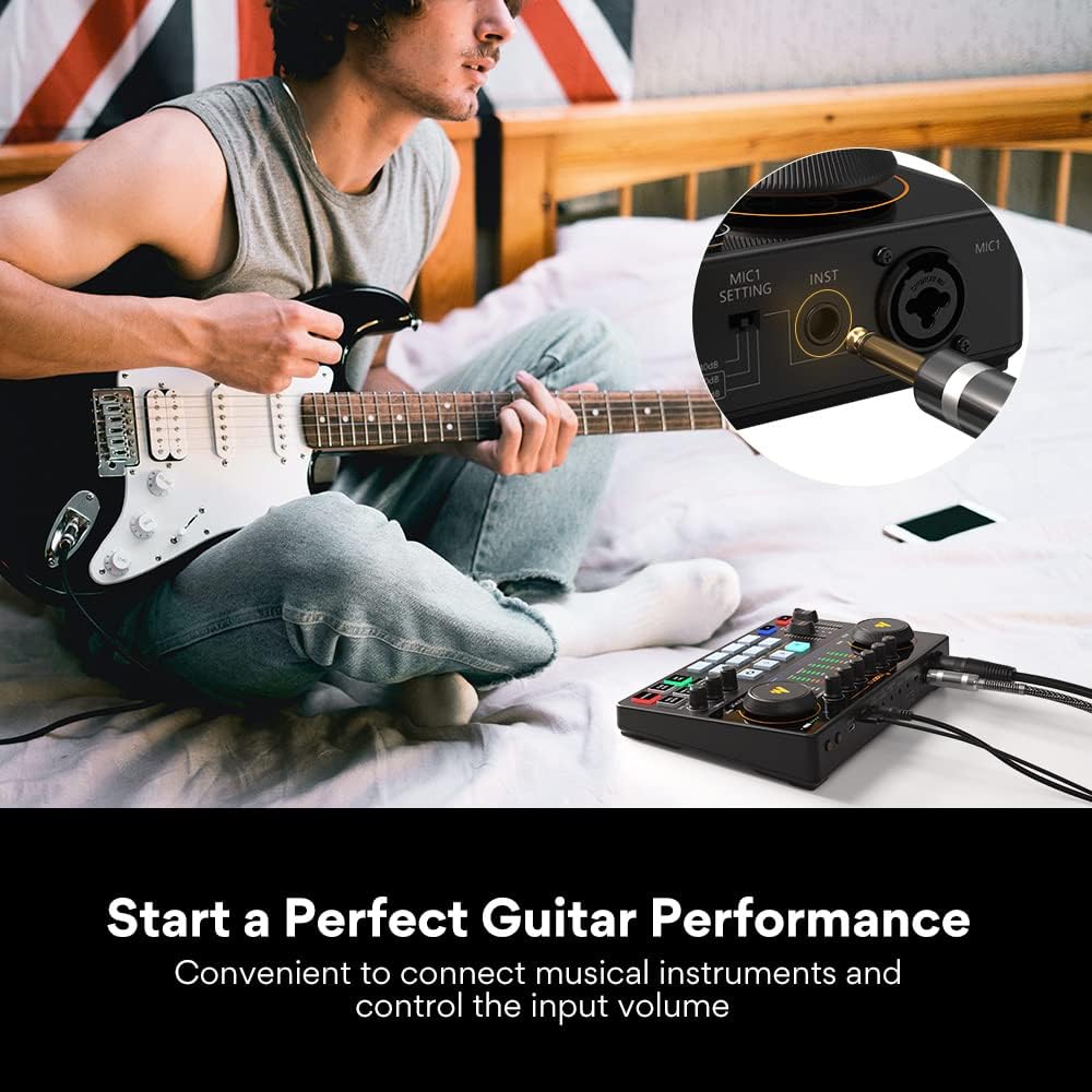 MAONO Podcast Equipment Bundle with Audio Interface and XLR Condenser Microphone, MaonoCaster with 48V Phantom Power, Bluetooth for Podcast, Streaming, Voice Over, Youtube, PC, Guitar (AME2A)