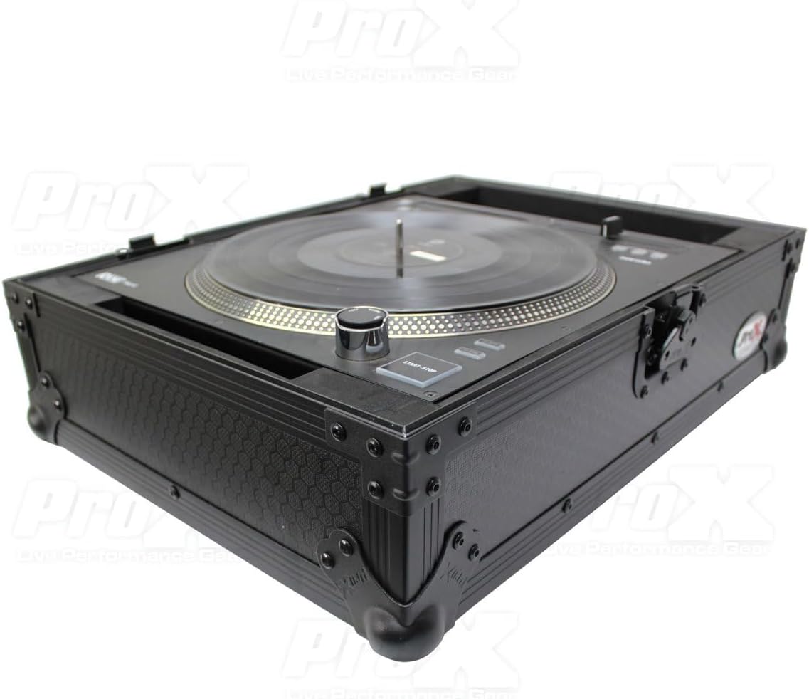 ProX XS-RANE12BL ATA-300 Style Flight Case, For Rane 12 Motorized DJ Control System, Pro Audio Equipment Storage, Black on Black