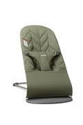 BabyBjörn Bouncer Bliss, Dark Green, Woven, Petal Quilt | 2-in-1 Adjustable Baby Bouncer Seat and Toddler Chair, Newborn to Toddler (8-29 lbs), 4 Positions, Lightweight & Portable