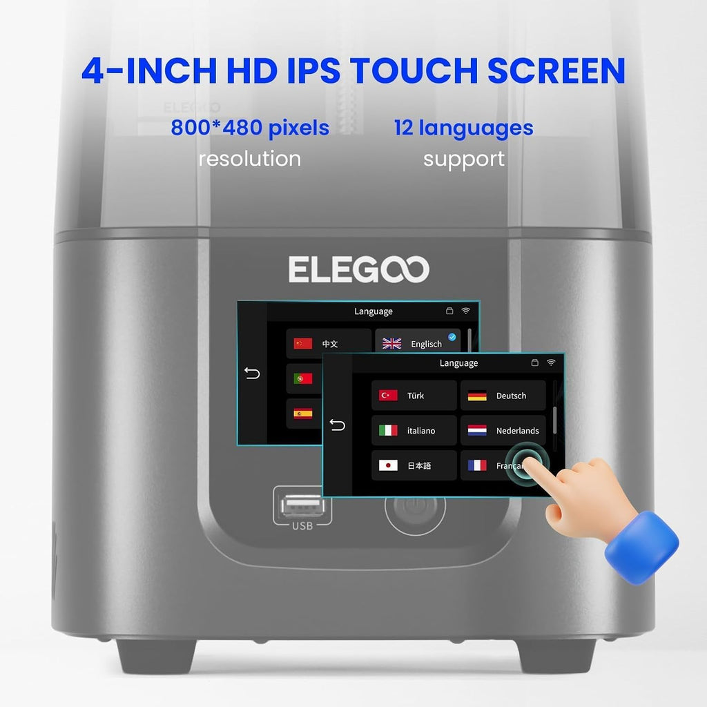 ELEGOO Mars 4 Ultra MSLA 3D Printer with 7' 9K LCD, Wi-Fi, ACF Release Liner Film - 6.5 × 6.04 × 3.06 inches Printing Size
