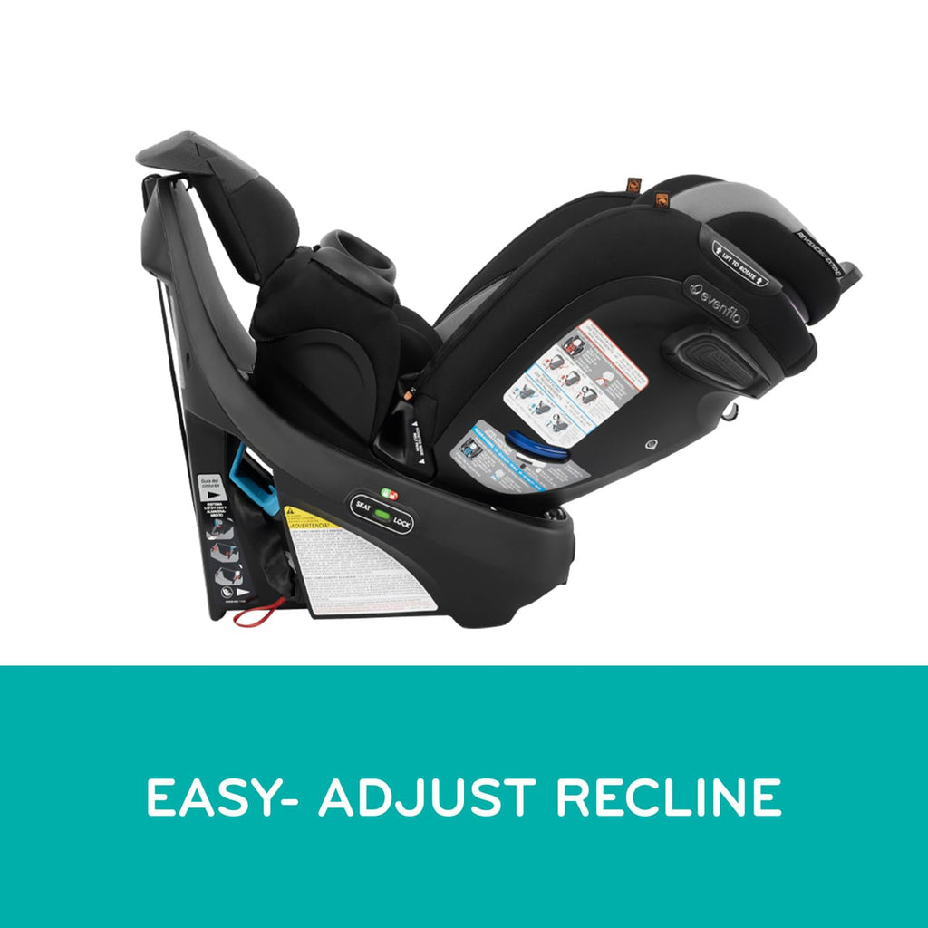 Evenflo Revolve360 Extend Convertible Car Seat with 360 Degree Rotation, Extended Rear-Facing, Forward-Facing, Booster Mode, and Secure Latch Install, Rowe Pink
