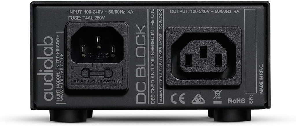 Audiolab DC Block Audio Grade Mains Filter & Direct Current Blocker (Black)