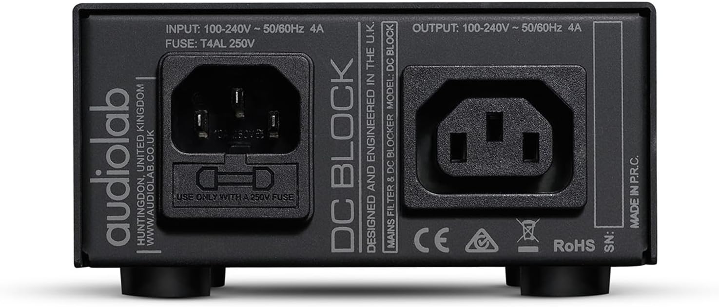 Audiolab DC Block Audio Grade Mains Filter & Direct Current Blocker (Black)