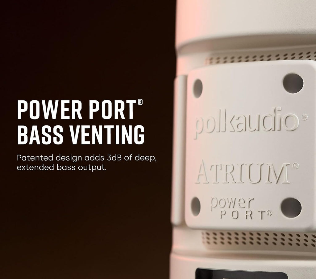 Polk Audio Atrium 8 Outdoor Speaker with Powerful Bass (Each, Black), All-Weather Durability, Broad Sound Coverage, Speed-Lock Mounting System