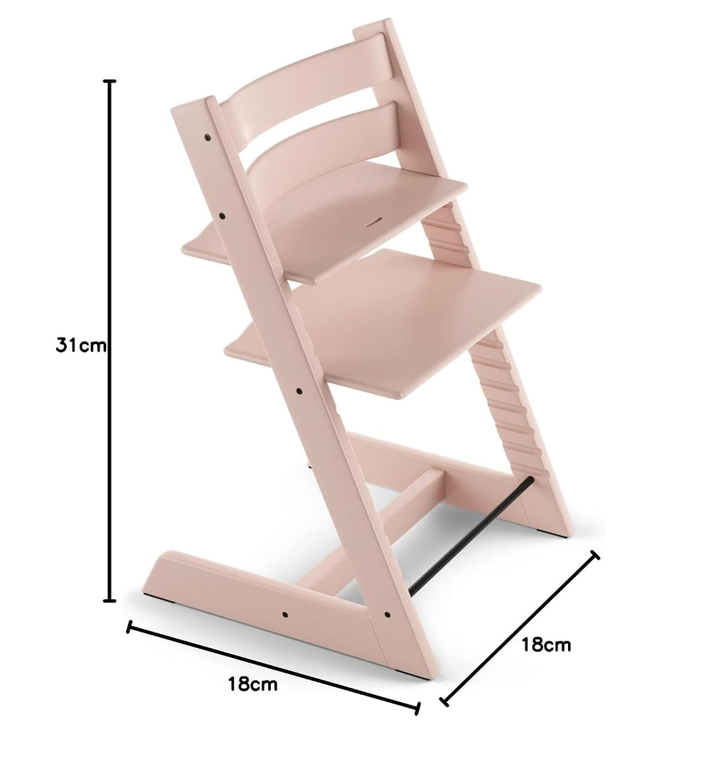 Tripp Trapp Chair from Stokke, Serene Pink - Adjustable, Convertible Chair for Toddlers, Children & Adults - Convenient, Comfortable & Ergonomic - Classic Design