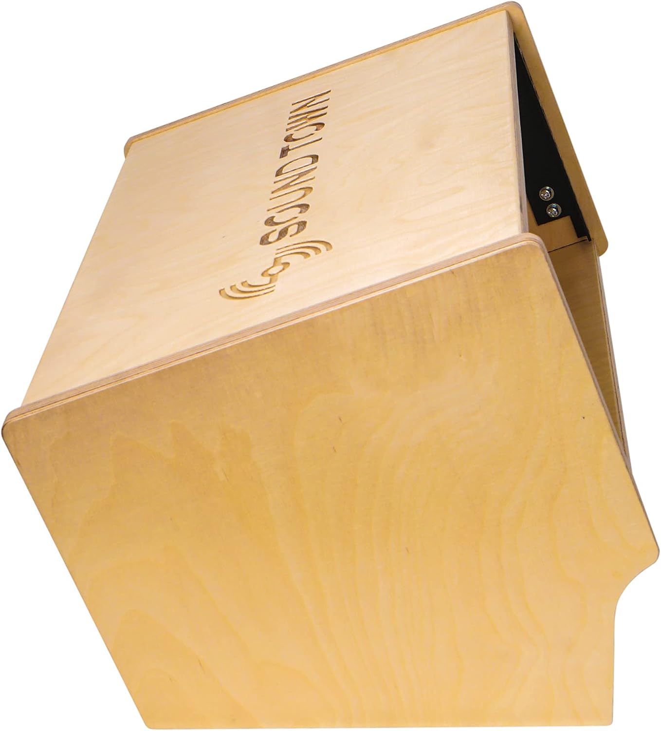Sound Town DIY 4U Angled Desktop Turret Studio Rack with Solid Baltic Birch Plywood, Golden Oak, Assembly Required (SDRK-Y4SL)